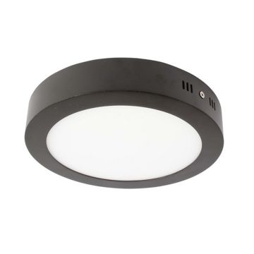Cata 18 Watt Sıva Üstü Yuvarlak Led Panel Aydınlatma Siyah Kasa CT-5235 3200K (Gün Işığı)