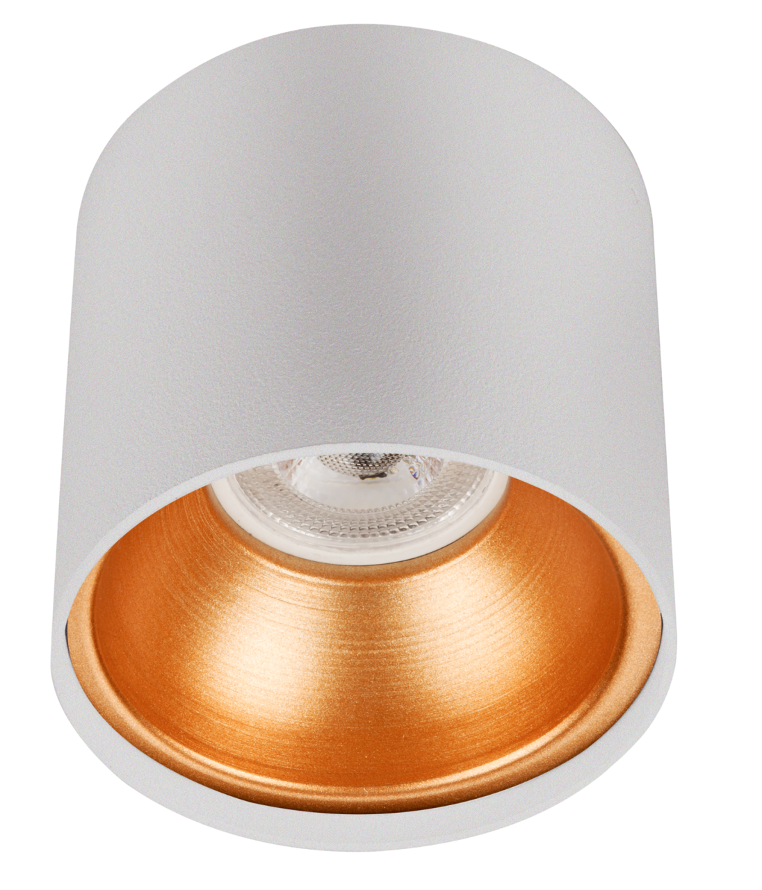 Sıva Üstü Silindir Led Spot Armatür 10x10 Cm Beyaz - Bakır