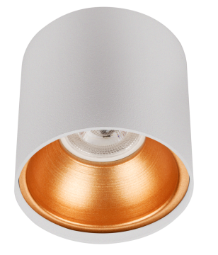 Sıva Üstü Silindir Led Spot Armatür 10x10 Cm Beyaz - Bakır