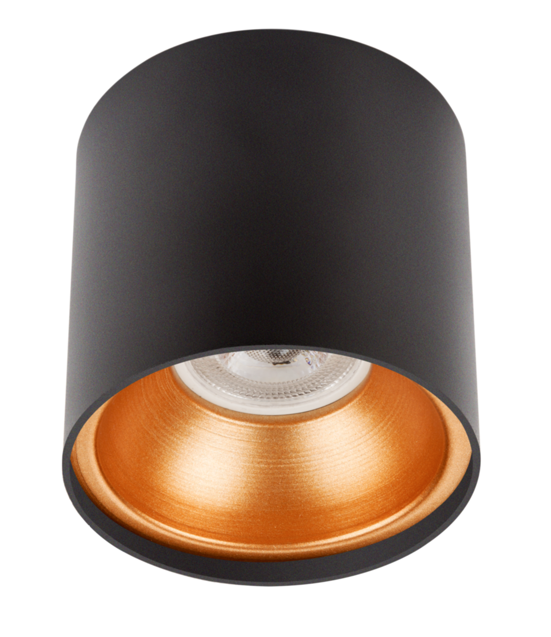 Sıva Üstü Silindir Led Spot Armatür 10x10 Cm Siyah - Bakır