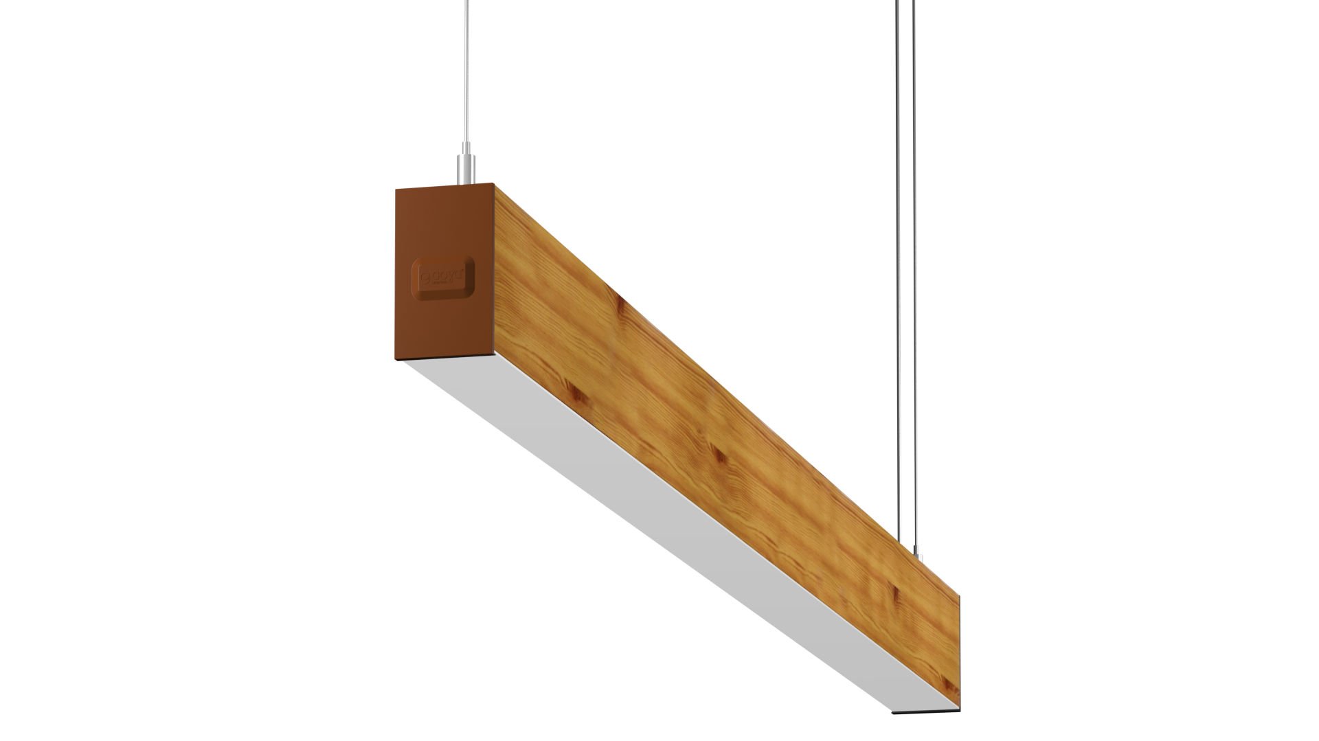 Goya 26 Watt Samsung Ledli Ahşap Görünümlü Dekoratif Sarkıt Linear Armatür 60CM GY 8032-60 4000K (Natural Işık) - Açık Ton Ahşap - Tavaya Montaj