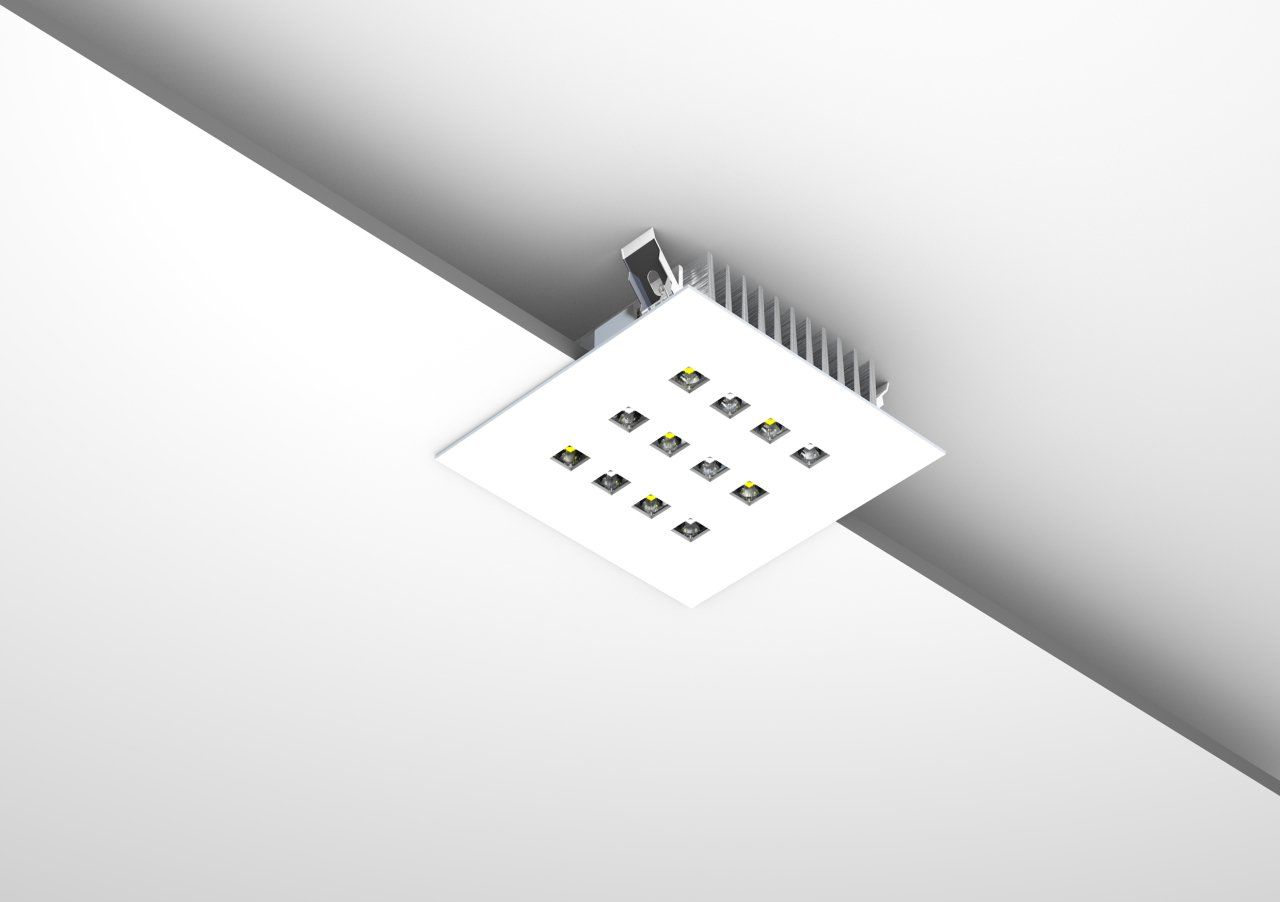 Kare Kuyumcu Led Vitrin Aydınlatma Armatürü 18W 6400K (Beyaz Işık)