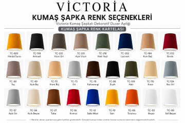 Victoria Gold Kumaş Şapkalı Dekoratif Otel ve Yatak Başı Duvar Apliği