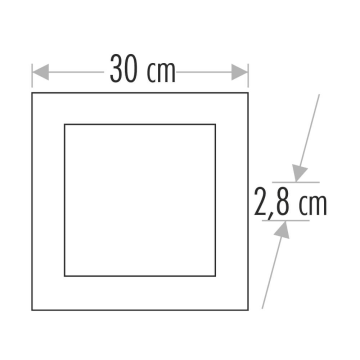 Cata 30 Watt Sıva Üstü Kare Led Panel Aydınlatma CT-5274 3200K (Gün Işığı)