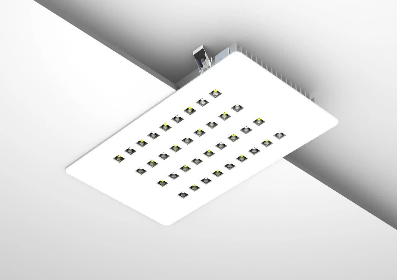 Dikdörtgen Kuyumcu Led Vitrin Aydınlatma Armatürü 54W