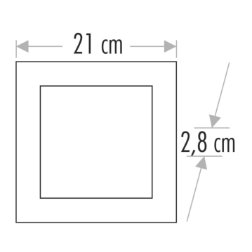 Cata 18 Watt Sıva Üstü Kare Led Panel Aydınlatma Siyah Kasa CT-5236 3200K (Gün Işığı)