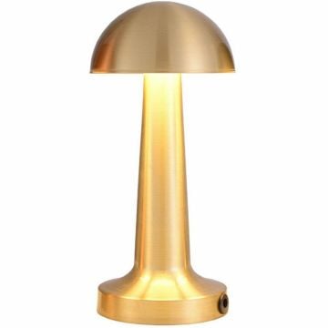Noas Atina Şarjlı Dokunmatik Masa Lambası 3 Renk Yanma Modlu Gold Renk YL86-1230