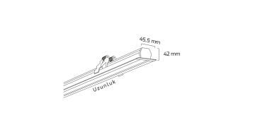 Goya 18 Watt Samsung Ledli Dekoratif Sıva Altı Linear Armatür 63CM GY 8027-60