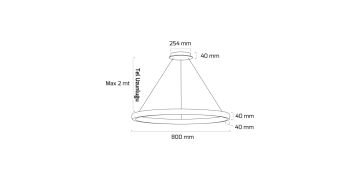 Goya 160 Watt Samsung Ledli Dekoratif Sarkıt Yuvarlak Kristal Linear Aydınlatma 80CM GY 8261-80