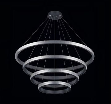 Goya 160 Watt Samsung Ledli Dekoratif Sarkıt Yuvarlak Kristal Linear Aydınlatma 80CM GY 8261-80