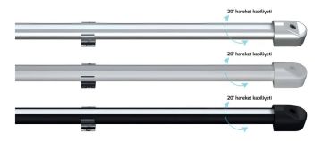 Sıva Üstü Yuvarlak Profil Hareketli Led Rigid Bar Aydınlatma Armatürü YRB 2835-72/15-24