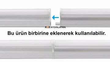 Cata 10W T5 Bant Armatür Eklenebilir Anahtarlı Led Bant Armatür Aydınlatma CT-2467 6400K (Beyaz Işık)