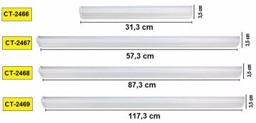 Cata 10W T5 Bant Armatür Eklenebilir Anahtarlı Led Bant Armatür Aydınlatma CT-2467 6400K (Beyaz Işık)