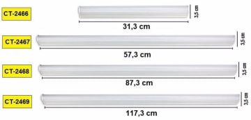 Cata 10W T5 Bant Armatür Eklenebilir Anahtarlı Led Bant Armatür Aydınlatma CT-2467