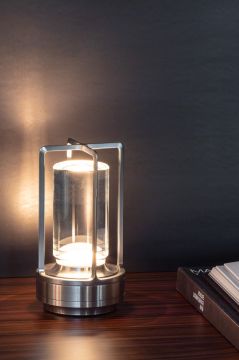 Cata Vegas Şarjlı Dokunmatik Masa Lambası 3 Renk Yanma Modlu Krom Renk CT-8439