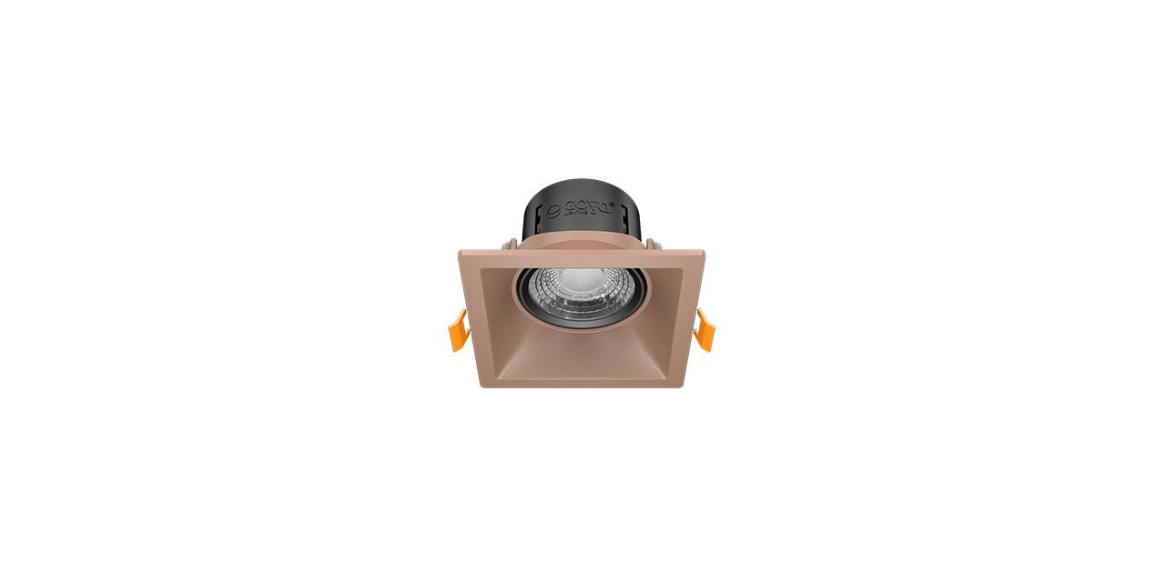 Goya 8 Watt Kare Dimlenebilir Samsung Ledli Spot Armatür GY 1736-8 3000  K (Gün Işığı) - Siyah - Rose - Dimli