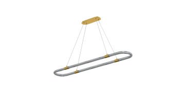 Goya 48 Watt Samsung Ledli Dekoratif Sarkıt Dikdörtgen Gold Kasa Linear Aydınlatma 80CM GY 8219-20120