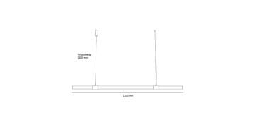 Goya 24 Watt Samsung Ledli Dekoratif Sarkıt Gold Kasa Linear Aydınlatma 120CM GY 8215-120