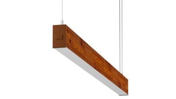 Goya 39 Watt Samsung Ledli Ahşap Görünümlü Dekoratif Sarkıt Linear Armatür 90CM GY 8032-90 6500K (Beyaz Işık) - Koyu Ton Ahşap - Baffle Tavan Montaj