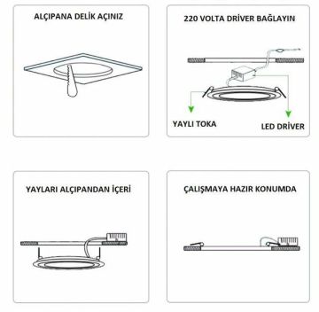 Noas 3W Sıva Altı Slim Led Panel 4000K Natural Işık YL10-0307
