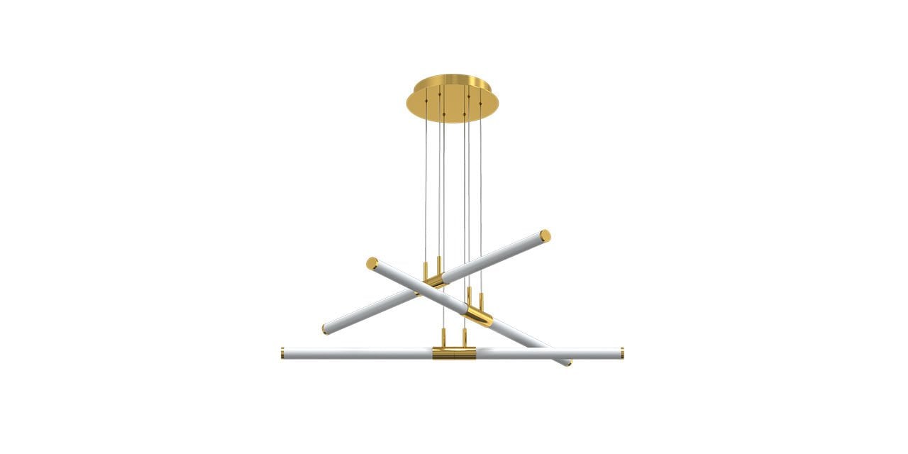 Goya 48 Watt Samsung Ledli Dekoratif Sarkıt Gold Kasa Linear Aydınlatma 90CM GY 8218-90
