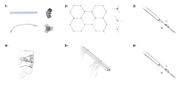 Cata Anzer Petek Led Linear Aydınlatma Armatürü Beyaz Işık 240 Watt ct-9082