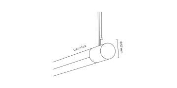 Goya 62 Watt Samsung Ledli Silindir Boru Dekoratif Sarkıt Linear Armatür 150CM GY 8037-150