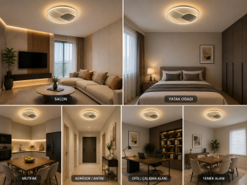 Velora Modern Yuvarlak Plafonyer Led Avize Aydınlatma 3 Renk Modlu KOZ8151