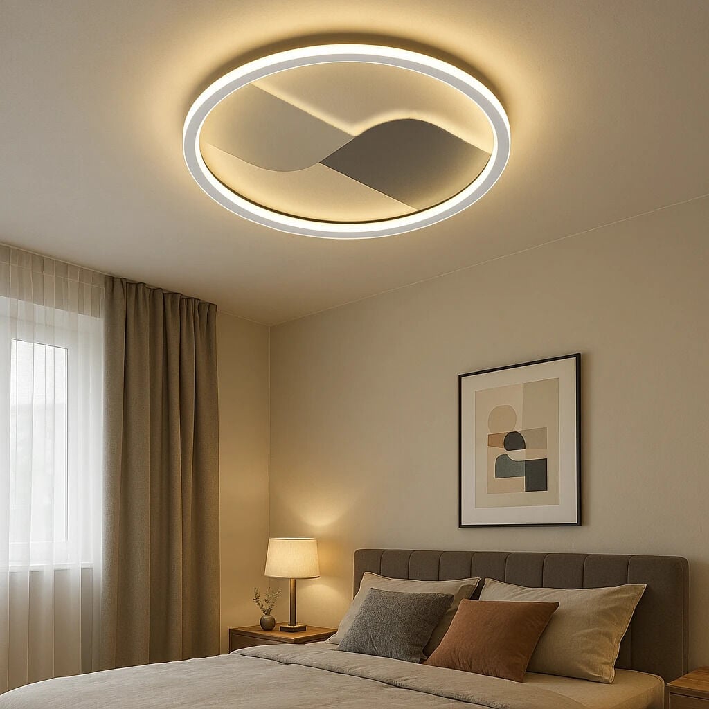 Velora Modern Yuvarlak Plafonyer Led Avize Aydınlatma 3 Renk Modlu KOZ8151