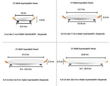 Cata 6W Plus Slim Led Ayarlanabilir Led Panel Aydınlatma ct-5645 3200K (Gün Işığı)