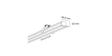 Goya 42 Watt Samsung Ledli Dekoratif Sıva Altı Linear Armatür 153CM GY 8027-150