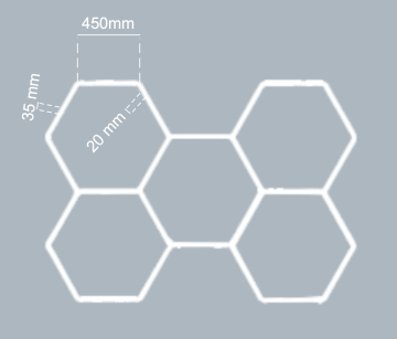 Noas Petek Led Linear Aydınlatma Armatürü Beyaz Işık 360 Watt YL76-1360