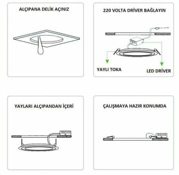 Noas 12W Sıva Altı Slim Led Panel Beyaz Işık YL10-1200