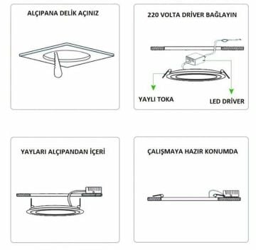 Noas 12W Sıva Altı Slim Led Panel 4000K Natural Işık YL10-1207