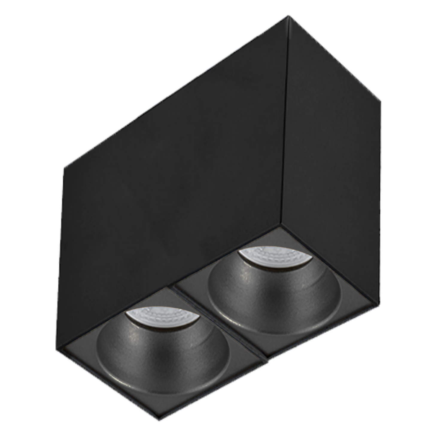 Sıva Üstü Kare Led Spot Armatür 10x20x10 Cm Siyah - Siyah