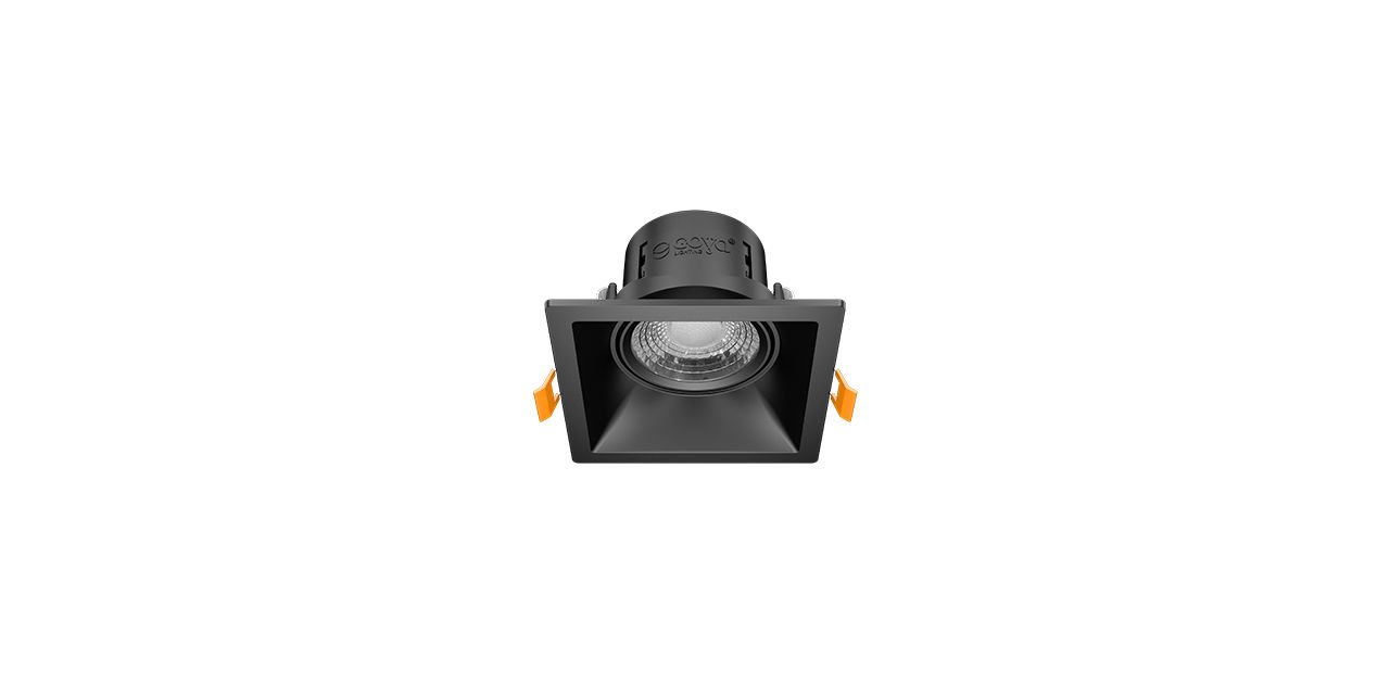 Goya 8 Watt Kare Dimlenebilir Samsung Ledli Spot Armatür GY 1736-8 4000K (Natural Işık) - Siyah - Siyah - Dimli