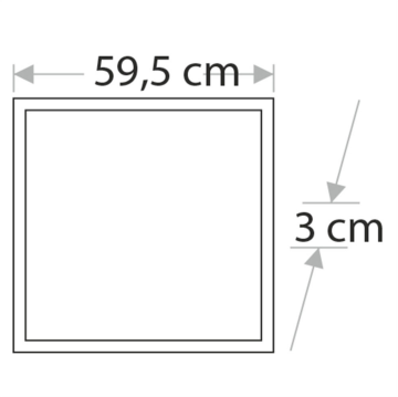 Cata 60x60 40W Backlight Slim Led Panel ct-5283 6400K (Beyaz Işık)