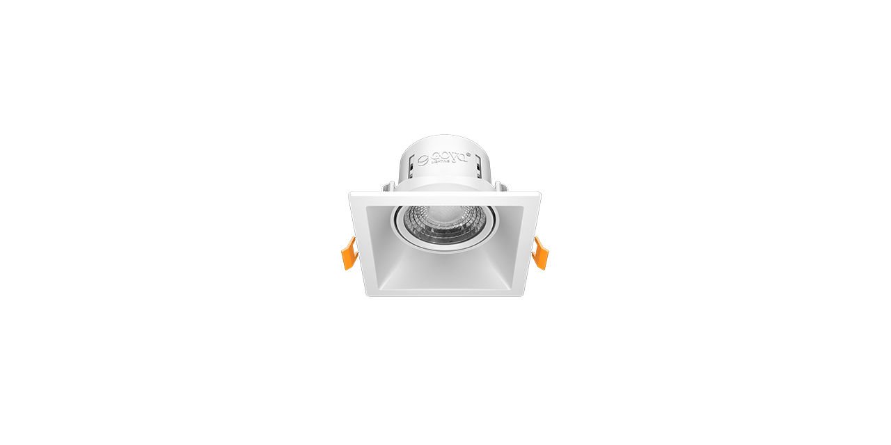 Goya 8 Watt Kare Dimlenebilir Samsung Ledli Spot Armatür GY 1736-8 6500K (Beyaz Işık) - Beyaz - Beyaz - Dimli