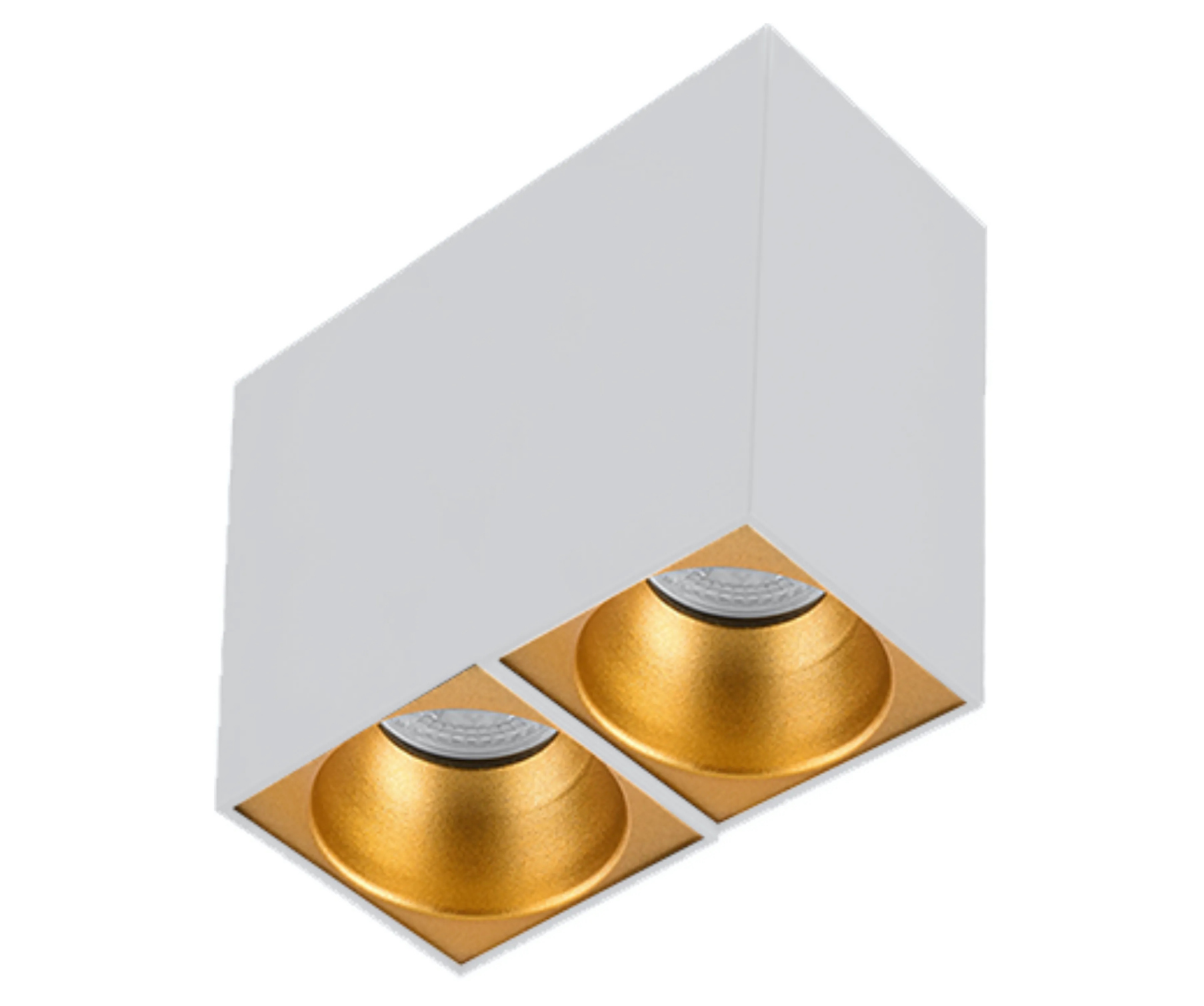 Sıva Üstü Kare Led Spot Armatür 10x20x10 Cm Beyaz - Altın