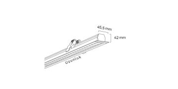 Goya 30 Watt Samsung Ledli Ultra Slim Lensli Dekoratif Sıva Altı Linear Armatür 61CM GY 8028-58