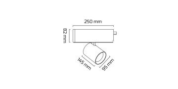 Goya 36 Watt Samsung Ledli Eklenebilir Dekoratif Led Spot Armatür 25CM GY 8059-25
