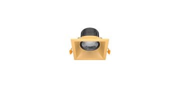 Goya 8 Watt Kare Dimlenebilir Samsung Ledli Spot Armatür GY 1736-8 6500K (Beyaz Işık) - Siyah - Gold - Dimli
