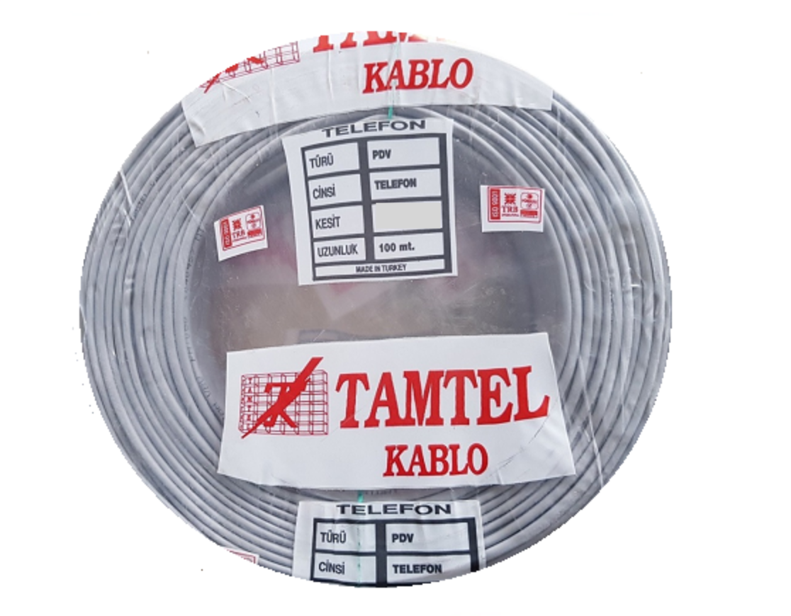 Tamtel 4 Çift 4x0,50 Telefon Kablosu 100 Metre