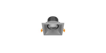 Goya 8 Watt Kare Dimlenebilir Samsung Ledli Spot Armatür GY 1736-8 6500K (Beyaz Işık) - Siyah - Titanyum - Dimsiz