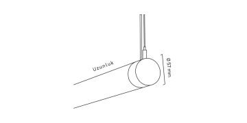 Goya 36 Watt Samsung Ledli Silindir Boru Dekoratif Sarkıt Linear Armatür 90CM GY 8038-90