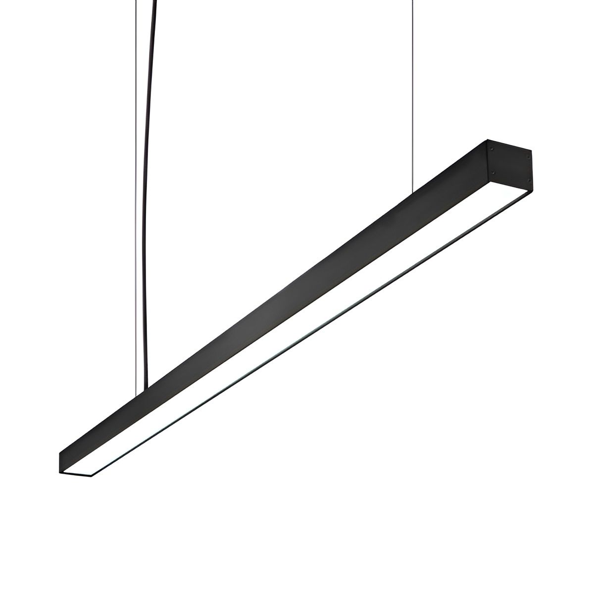 Samsung Ledli Sıva Üstü Led Lineer Armatür 5x5 Cm Profil 100 Cm Linear Aydınlatma 6500K (Beyaz Işık) - Askılı - Siyah