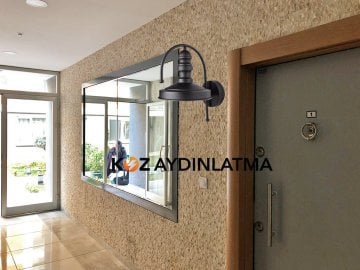 Cata Siyah Modern Dekoratif Duvar Aplik Aydınlatma Armatürü CT-8160