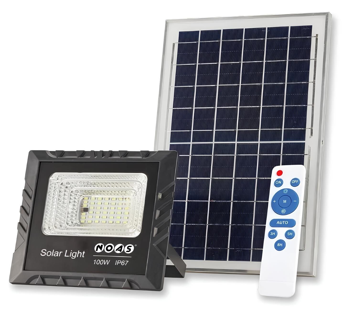 Noas 100W Güneş Enerjili Solar Projektör Kumandalı - YL71-0101-S