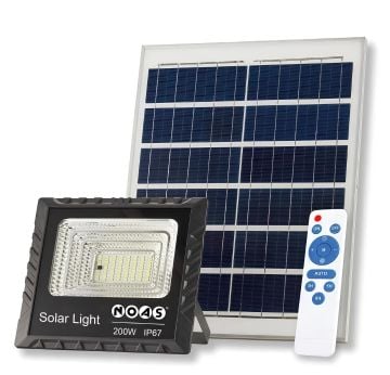 Noas 200W Güneş Enerjili Solar Projektör Kumandalı - YL71-0201-S