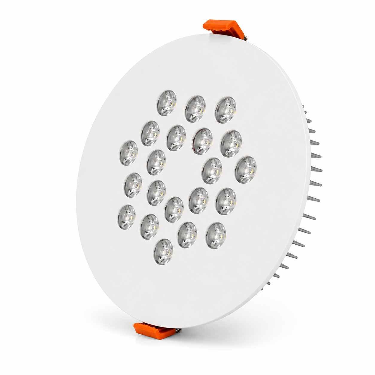 Yuvarlak Kuyumcu Led Spot Armatürü 44W 21 Lens Sıva Altı 3000K + 6000K